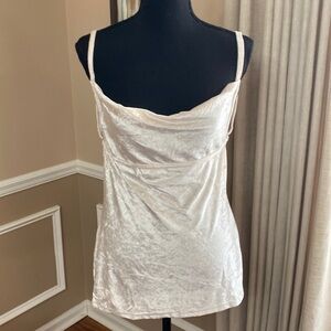 Intimately Free Free People Crushed Velvet Champagne Tank Small NWT